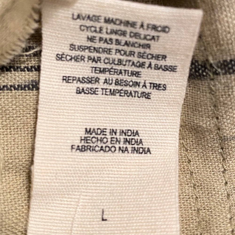 Jens Pirate Booty Womens Ikat Print Zip Front Romper Olive Cotton Sz Large - Picture 9 of 9